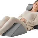 Axelrod 4PCS Orthopedic Bed Wedge Pillow Set, Post Surgery Foam for Back, Neck and Leg Pain Relief Comfortable & Adjustable Ortho Pillows- Anti Snoring, Heartburn, Acid Reflux & GERD Sleeping Grey