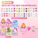 2 x 30Pack Valentines Day Gifts for Kids Classroom with Valentine Earrings 30Pair, Cute Kids Valentines Cards & Earrings for Girls, Party Favor Exchange Gifts for Class School Classroom