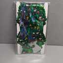 Christmas Party Backdrop Decorations 2 Pack 3.3x6.6ft Red Silver Green Photobooth Props Christmas Tree Pattern Metallic Tinsel Streamer Foil Fringe Curtains for Wall Door Ugly Sweater New Year