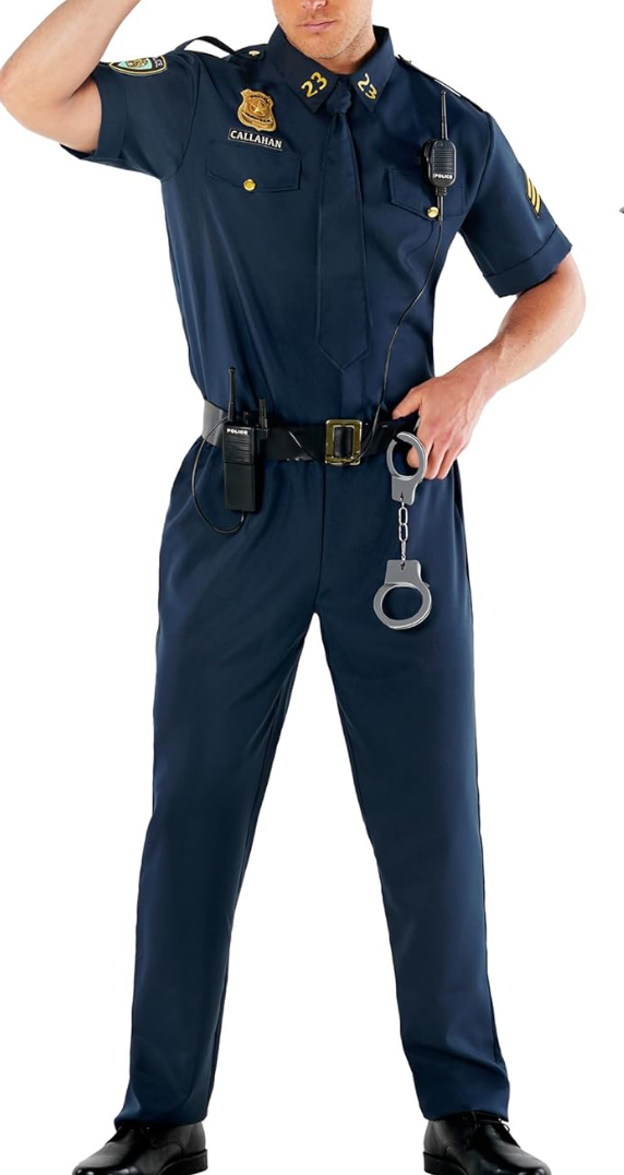 Morph Police Costume Mens Cop Costume Police Uniform Mens Cop Outfit Adult Halloween Large
