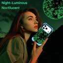 LONTECT for iPhone 17 Pro Max Case 3 in 1 Shockproof Heavy Duty Rugged Hard PC+Soft Silicone Full Body Protective Cover Girls Women Case for Apple iPhone 17 Pro Max 2025 Glow in The Dark Light Blue