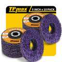 TPmax 5" x7/8'' Stripping Discs Rust Remover Wheel Remove Paint and Oxidation Poly Strip Wheel Disc Abrasive Angle Grinding Wheel - 10 Pack(Purple)