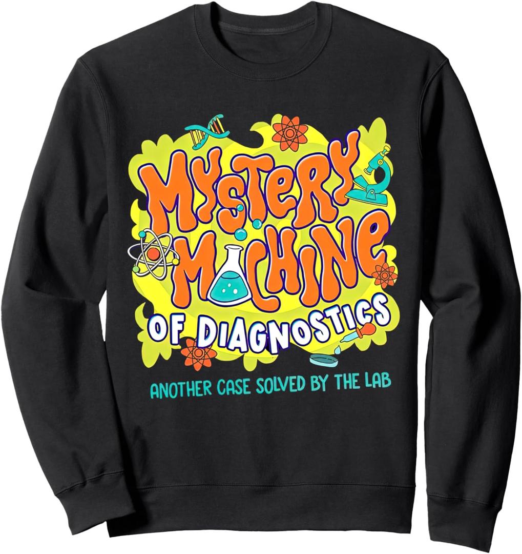 Mystery Machine Of Diagnostics L@b Week 2025, Lab Tech Sweatshirt
 (M, Black)