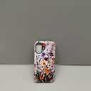Jusy Compatible with MagSafe Flower Case for iPhone 17, Aesthetic Stained Glass Floral Magnetic Phone Case, Soft TPU and Hard PC Protective Cover for Women Girls (Shiny) - Bouquet