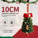 Pipe Cleaners Christmas Tree Ornaments Kit, Pipe Cleaner Craft Set for Holiday Family Activity, Handmade Christmas Hanging Decorations for Car, Wall, Mantels, Bedroom, Classroom, Office (Dark Green)