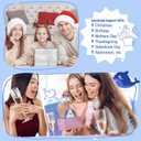 3 x ddLUCK Positive Gifts for Women Men, Birthday Graduation Teacher Appreciation Gifts for Girls Friends Teens Coworker, Emotional Inspirational Support Cheer Up Handmade Crochet Shark Office Desk Decor