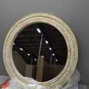 Rattan Mirror,Round Boho Bathroom Mirror for Wall,24" Circle Wicker Vanity Mirror for Nursery Décor