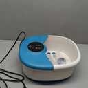 Medical king Foot Spa Massager with Heat, 14 Rollers in Foot Shape - 5 in 1 Foot Bath Massager - Adjustable Heating, Bubbles, Vibration, Pumice Stone, Mini Massage Points