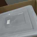 IRIS USA File Box, Plastic File Boxes With Lids, Document Organizer for Letter/Legal File, Document Box, Storage Bin For Hanging Files, Secure Latching Lid Stackable BPA-Free, Clear 35 Qt. 1 Pack