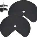 2PCS Lazy Susan Shelf Liner 27" Silicone Lazy Susan Liner Non Slip Kitchen Cabinet Liners Mats for Shelf Drawer Black