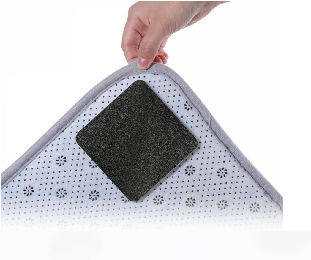 Vestomeli 16 PCS Grippers of Rug Pad, Non-Slip Carpet Gripper for Hardwood Floors and Tile, Reusable and Washable Area Carpet Tape, Double-Sided Adhesive Pads, Keeps Corners Flat