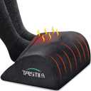 TALSTILA Foot Rest for Under Desk at Work, Footrest with Warm Plush Feet Pocket, Ergonomic Foam Foot Stool, Under Desk Footrests, for Office Desks & Office Chair - Back & Leg Pain Relief (Black, Single Layer)