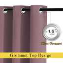 NICETOWN Patio Blackout Curtain Panels - Thermal Insulated Grommet Blackout Drapes Light Blinds Room Darkening Window Treatments for Villa/Cottage (2 Panels, W80 x L95, Dry Rose)