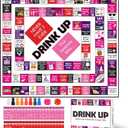 Drinking Board Games for Adults Waterproof Rubber Mat Drink Up Board Games Adult Tipsy Funny Party Interactive Drinking Games Ideal for Game Night Birthday Party Play, Age 21+, 2-8 Players