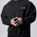 Kings Of NY Barbell Workout Gym Crewneck Sweatshirt, XL
