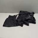 Victoria's Secret Satin Pajama Set, Short Sleeve Button Down Shirt & Shorts, Sleepwear for Women (Medium, Black)
