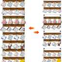 Rustic Wood Coffee Mug Rack - Wall Mount Cup Holder Shelf Storage for Kitchen, Home, Bar, Office (4 Pack, Holds 32 Mugs)