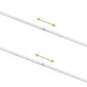 H.VERSAILTEX 2 PACK Magnetic Curtain Rods for Metal Doors 16" to 28", 1/2 Inch Diameter, Adjustable French Door Curtain Rod for Classroom Whiteboard Cafe Rod with Strong Magnet Towel Bar Holder, White