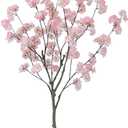 Tall Artificial Cherry Blossom Tree 7Ft(84'), Realistic Potted Silk Faux Cherry Blossom for Indoor Outdoor Home Office Living Room Bedroom Porch Floor Decor