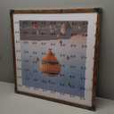 Wood 24x24 Picture Frame with 20x20 Mat Deep Brown, Display 20x20 with Mat or 24x24 without Mat, Wood 24 by 24 Photo Frame, 24 x 24 Frame for Wall Hanging Display, Deep Brown