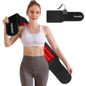 Red Light Therapy for Body Infrared Light Therapy Belt for Shoulder Waist, Upgraded 3 in 1 Led Beads, 660nm&850nm Near Infrared Light Therapy Belt Wrap Timer