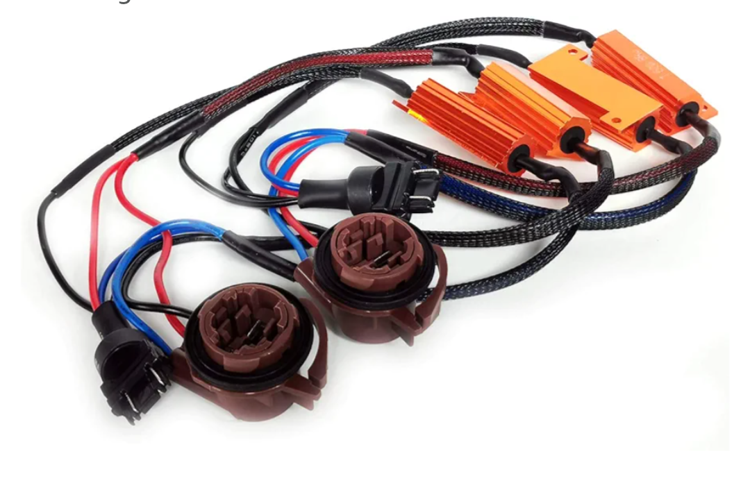3157 4157 LED Load Resistor Kit 50W 8ohm Turn Signal Bulb Relay Harness Adapter Anti Flicker Error Decoder Warning Canceller