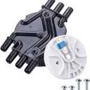 Ignition Distributor Cap and Rotor Kit Compatible with GMC Trucks V6 4.3L Vortec DR475 DR331 D465 D328A DR475T 10452457 10452458