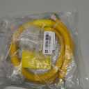 Roastove 48" Flexible Yellow Coated Gas Line Connector Kit for Stove, Dryer, Gas Water Heater, Furnace,5/8 in.OD(1/2 in. ID）Flexible Gas Line with Connector 1/2" FIP &1/2"MIP & 3/4"MIP Fitting