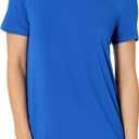 Amazon Essentials Women's Short-Sleeve Scoopneck Tunic, Pack of 2 (M)