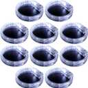 LED Light up Bracelets, White Glow Wristbands Party Favors Toys Supplies for Birthday, Halloween, Carnivals Parties for Kids over 3 Years Old, Clear Case 10 Pack
