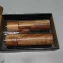 Saffron & Sage Premium Acacia Wood Salt and Pepper Grinder Set of 2-8 Tall Salt and Peppercorn Mill with Adjustable Coarse Settings, Rust Resistant, Smooth and Quality Grinding Mechanism