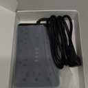 10Ft Extension Cord with Multiple Outlets, Flat Plug Power Strip Surge Protector with 10 Ft Long Cord, 8 Outlet 4 USB Ports (2 USB C), Multi Outlet Wall Plug for Office, College, Dorm Room Essentials