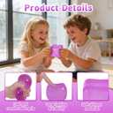 Squishy Ice Cube Fidget Toy,Large Squeeze Toys, Big Squishy Stress Ball with Durable Soft Texture, Extra-Satisfying Squeeze Toy for Adults and Boys & Girls Age 3+ (2.76in) (Purple)
