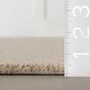 Rugs USA x Carmeon Hamilton Solid 4' x 6' Wool Area Rug for Living Room Bedroom Dining Room, Cream