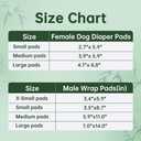 Wegreeco Dog Diaper Pads - Bundle of 10 - (Male Medium,5.9"x11")