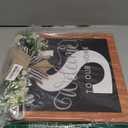 Ultra Large 14'' Last Name All Year Round Front Door Wreath with 26 Initial Letter Welcome Sign All Seasons Eucalyptus Garland and Bow Wreaths for Front Door Porch Farmhouse Decoration (S)