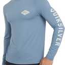 Quiksilver Men's Swimwear Regular Fit UPF 50 Long Sleeve Sun Tee Rash Guard Shirt, XXL