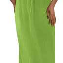 PRETTYGARDEN Women Sleeveless Casual Flowy Maxi Dress | Soft Lightweight Fabric, Strappy Loose Fit, Thick Shoulder Strap with Pockets, Beach Vacation Dresses, Trendy Summer Clothes (Green, M)