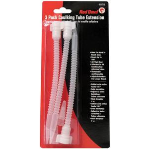 Red Devil 4078 3 Pack Caulking Tube Extension Clear