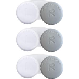 RHUI Contact Lens Cases for Travel, Daliy Use-3 Pcs Grey