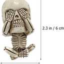 GLEAVI Skull Car Vent Air Freshener Stick 3-Pack Creative Aromatherapy Clip for Automotive Interior Accessories Unique Halloween Car Decoration for Men and Women