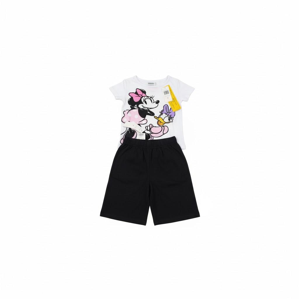 Minnie Mouse Girls' 2-Piece  Cotton Pajama Set, Soft & Cute for Kids, MINNIE AND DAISY, 6