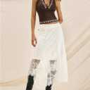 Verdusa Women's Y2k Halter Top Going Out Summer Tops Floral Print Crop Top Boho Backless Shirts (Brown, XS)