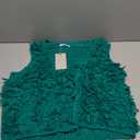 Messic Fall Sweater Vest Oversized Sleeveless Sweater Tie Front Knit Tops M