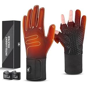 Heated Gloves for Men Women Cold Weather,Electric Rechargeable Gloves,Winter Outdoor Hand Warmer for Camping Hunting Fishing Working Riding Driving Photography