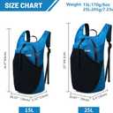Ultra Lightweight Foldable Backpack,Water Resistant Small Packable Hiking Daypack Outdoor Camping Travel Bag