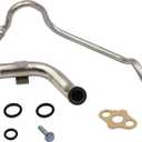 YHB Updated Turbo Feed & Drain Line Tube Compatible With Ford 6.0L F250 F350 F450 F550 904-192 625-210 - Powerstroke Diesel Updated Turbo Supply Feed Line Drain Tube