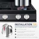 AMI PARTS DG94-03500A/Z Fit for Samsung Gas Stove Knob Replacement (5PCK) and DG94-04167 DG94-03500U Gas Stove Knobs-Models NX60T8111SS NX60T8311SS NX60T8711SS for Samsung Oven Stove knobs (Silver)