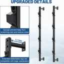 Weed Eater Rack for Enclosed Trailer with Locks, 4 Place Weedeater Rack for Open/Enclosed Trailers Spring Hasp Trimmer Rack 360° Pad Enclosed Trailer Accessories Lawn Care Equipment Cargo Rack