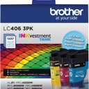 Brother LC4063PK 3 Pack of Standard Yield Cyan, Magenta and Yellow -Ink -Cartridges